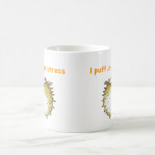 Funny Stressed Puffer Cartoon Kaffeetasse (Mittel)