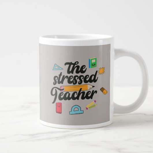 Funny Stressed Teacher Tasse (Rechts)