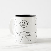 Funny Strichmännchen Couple Kaffee Tasse (Vorderseite Links)