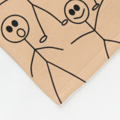 Funny Strichmännchens überall Fleecedecke (Ecke)