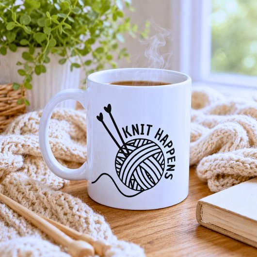 Funny Strick Happens Kaffeetasse