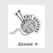 Funny Strick Happens Wasserdicht Aufkleber (Blatt)