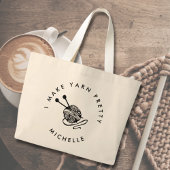 Funny Stricken Ich mache Garn Hübsch Personalisier Jumbo Stoffbeutel