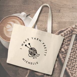 Funny Stricken Ich mache Garn Hübsch Personalisier Jumbo Stoffbeutel