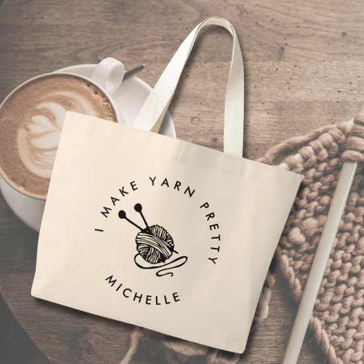 Funny Stricken Ich mache Garn Hübsch Personalisier Jumbo Stoffbeutel