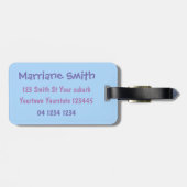 Funny strickte braune Hühner Cartoon Tasche Tag Gepäckanhänger (Rückseite horizontal)