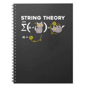 Funny String Theory Spaß Physik Cat Lover Girl Notizblock