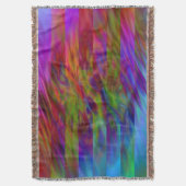 Funny Stripes Muster - farbige Wellen + Ihre Idee Decke (Vorderseite Vertikal)