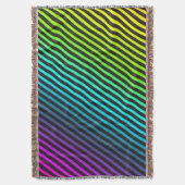 Funny Stripes Pattern - schwarz gefärbt + Ihre Ide Decke (Vorderseite Vertikal)