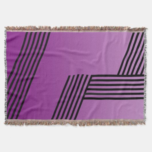 Funny Stripes Pattern - schwarzes Geo + Ihr Backgr Decke (Vorderseite)