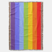 Funny Strips Muster - Regenbogen + Ihre Idee Decke (Vorderseite Vertikal)