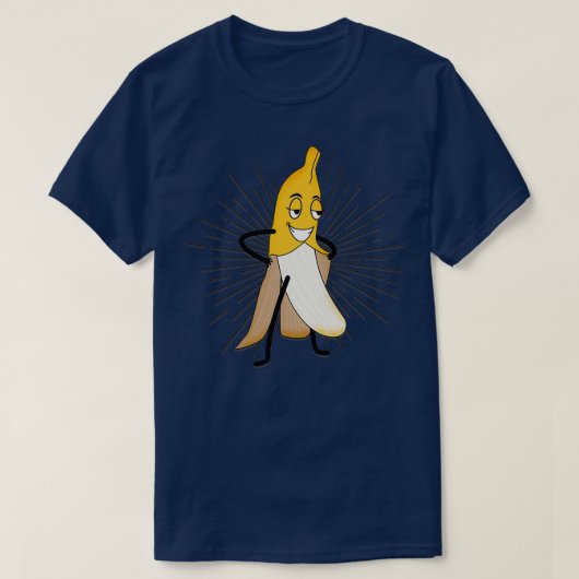 Funny Striptease Banane Bachelor Geschenk T-Shirt (Design vorne)