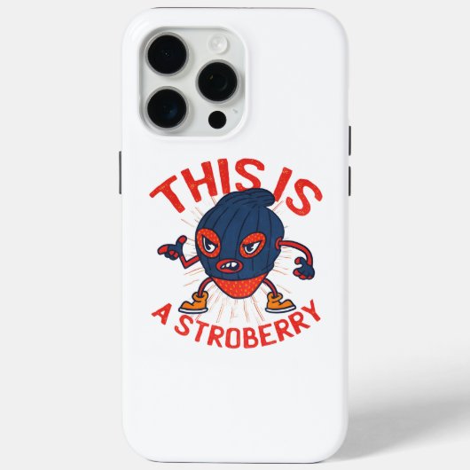 Funny Stroberry Masked Frucht Kunst Case-Mate iPhone Hülle (Rückseite)