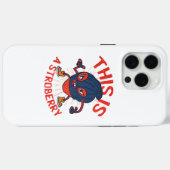 Funny Stroberry Masked Frucht Kunst Case-Mate iPhone Hülle (Rückseite (Horizontal))