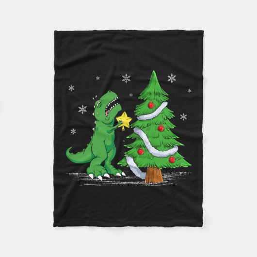 Funny Struggle is Real Dinosaur T-rex Dino Christm Fleecedecke (Vorderseite)
