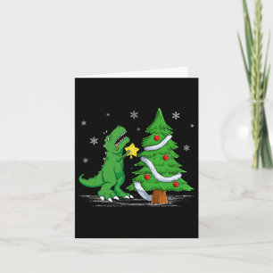 Funny Struggle is Real Dinosaur T-rex Dino Christm Karte