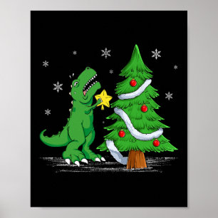 Funny Struggle is Real Dinosaur T-rex Dino Christm Poster
