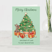 Funny Struggle ist echter Weihnachtskalender Feiertagskarte (Vorderseite)