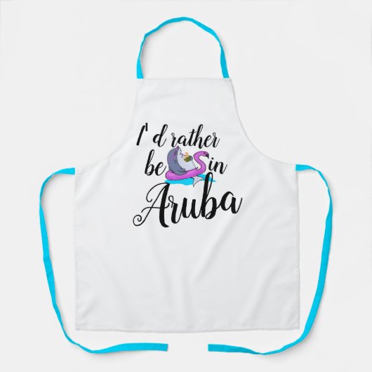 Funny Stther in Aruba Custom Design Damen Mens Schürze (Vorderseite)