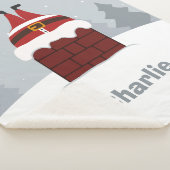 Funny Stuck Santa individuelle Name Fleece Decke Sherpadecke (3/4)