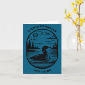 Funny Stud Canadian Wolf Bird Hockey Romance Lgbt Karte (Gelbe Blume)