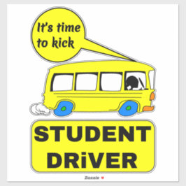 Funny Student Driver - Rookie Driver Bus & Car Aufkleber