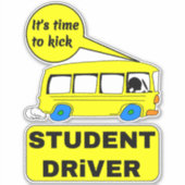 Funny Student Driver - Rookie Driver Bus & Car Aufkleber (Vorderseite)