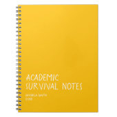 Funny Student Notebook, Study Humor Journal, Back  Notizblock (Vorderseite)