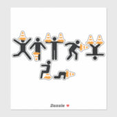 Funny Student Traffic Cones Graduation Party Aufkleber (Blatt)