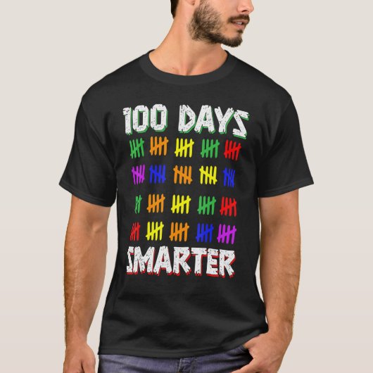 Funny Students Kids 100 Days Smarter 100 Days Of S T-Shirt (Vorderseite)