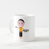 Funny Study Buddy - Stiftzeichendesign Kaffeetasse (Vorderseite Links)