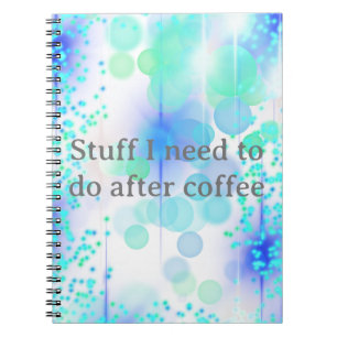 Funny Stuff, das ich nach dem Kaffeeheft machen mu Notizblock