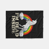 Funny Stuff - Unicorn I'm Dead Inside Sarcastic De Fleecedecke (Vorderseite (Horizontal))