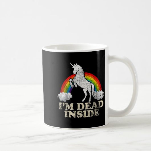 Funny Stuff - Unicorn I'm Dead Inside Sarcastic De Kaffeetasse (Rechts)