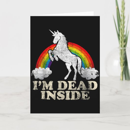 Funny Stuff - Unicorn I'm Dead Inside Sarcastic De Karte (Vorderseite)