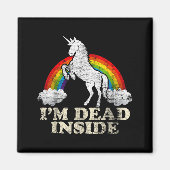Funny Stuff - Unicorn I'm Dead Inside Sarcastic De Magnet (Vorne)