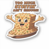 Funny Stuffing Overload Erntedank Classic T-Shi Aufkleber (Vorderseite)