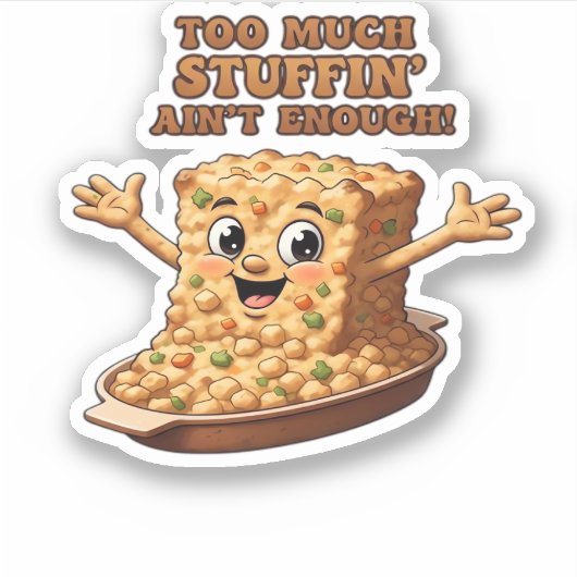 Funny Stuffing Overload Erntedank Classic T-Shi Aufkleber (Vorderseite)