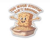 Funny Stuffing Overload Erntedank Classic T-Shi Aufkleber (Vorderseite)