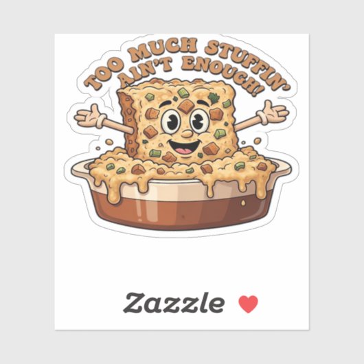 Funny Stuffing Overload Erntedank Classic T-Shi Aufkleber (Blatt)