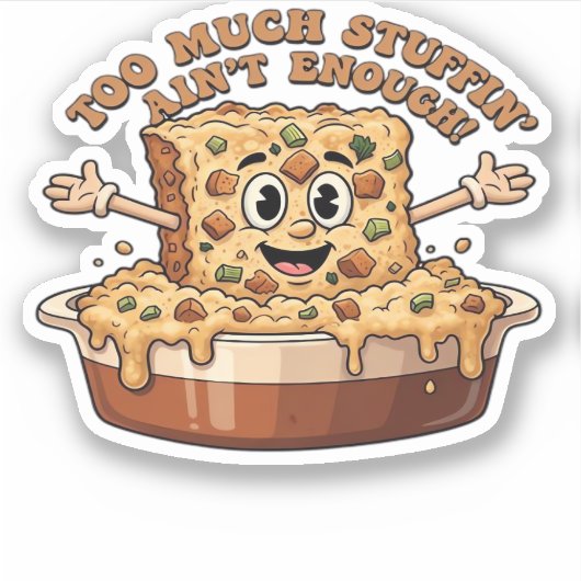 Funny Stuffing Overload Erntedank Classic T-Shi Aufkleber (Vorderseite)