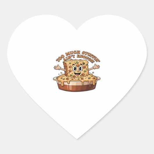 Funny Stuffing Overload Erntedank Classic T-Shi Herz-Aufkleber (Vorderseite)