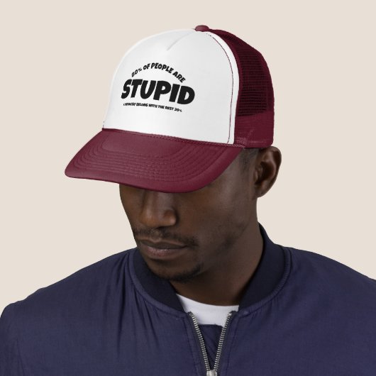 Funny "Stupid" Baseball Cap, Trendy Math Wiz Spaß Truckerkappe (Beispiel)