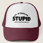 Funny "Stupid" Baseball Cap, Trendy Math Wiz Spaß Truckerkappe (Vorderseite)