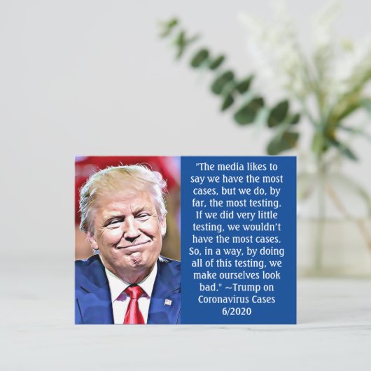 Funny Stupid Trump zitiert Memorabilia Keepake Postkarte (Stehend Vorderseite)