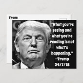 Funny Stupid Trump zitiert Memorabilien Postkarte (Vorne/Hinten)