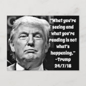 Funny Stupid Trump zitiert Memorabilien Postkarte (Vorderseite)