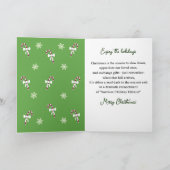 Funny Stylish African American Girl Christmas Card Dankeskarte (Innenseite)