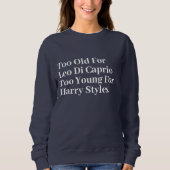 Funny Stylish Custom Minimal Monogram Navy Blue Sweatshirt (Vorderseite)
