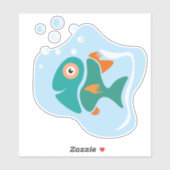Funny Stylish Fish Aufkleber (Blatt)
